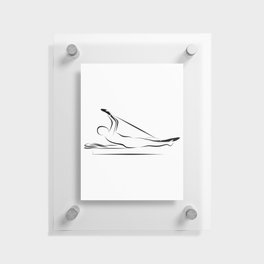 Pilates, rowing on the reformer Floating Acrylic Print