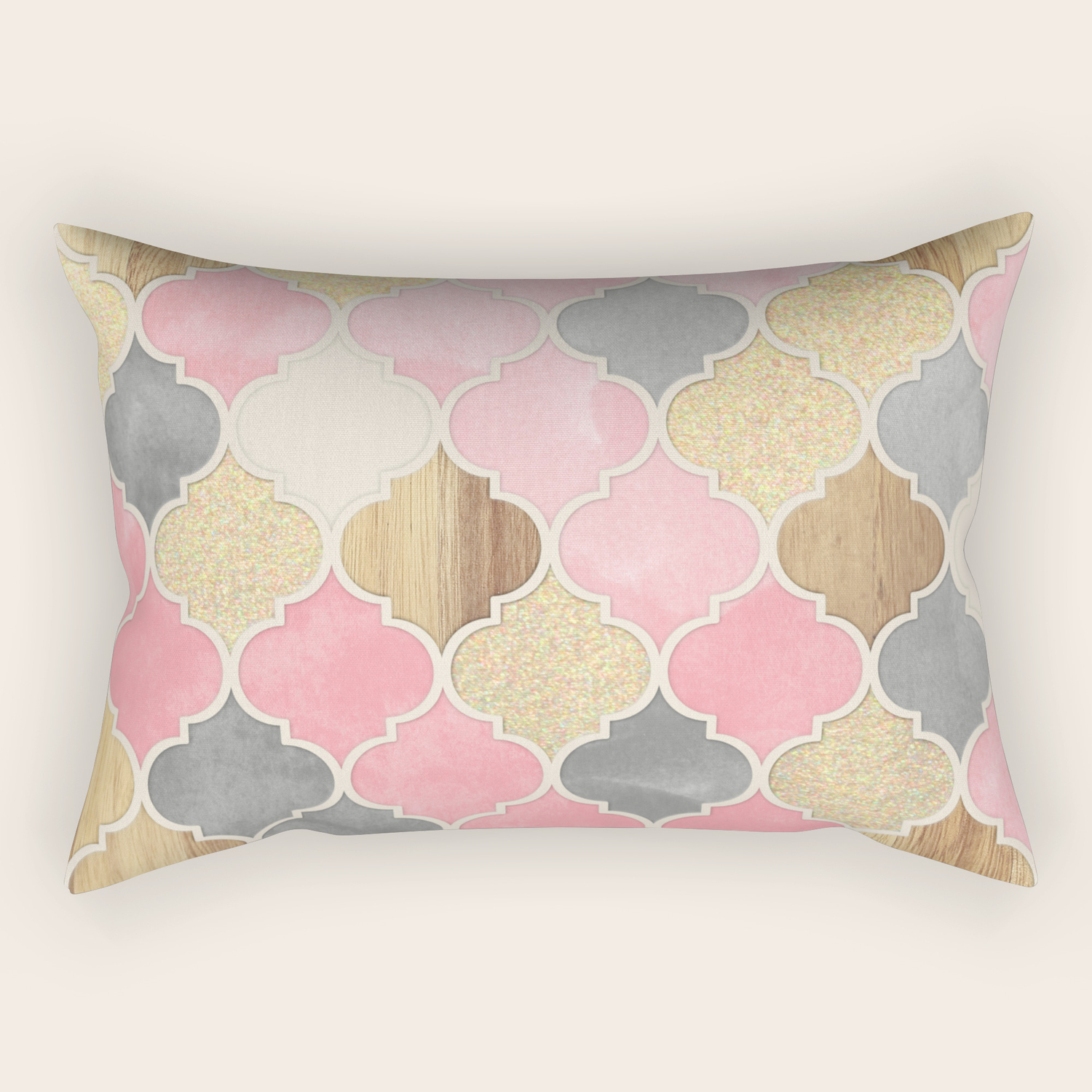 pink and silver pillows