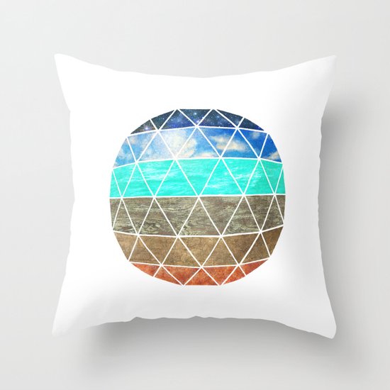 Elemental Geodesic Throw Pillow