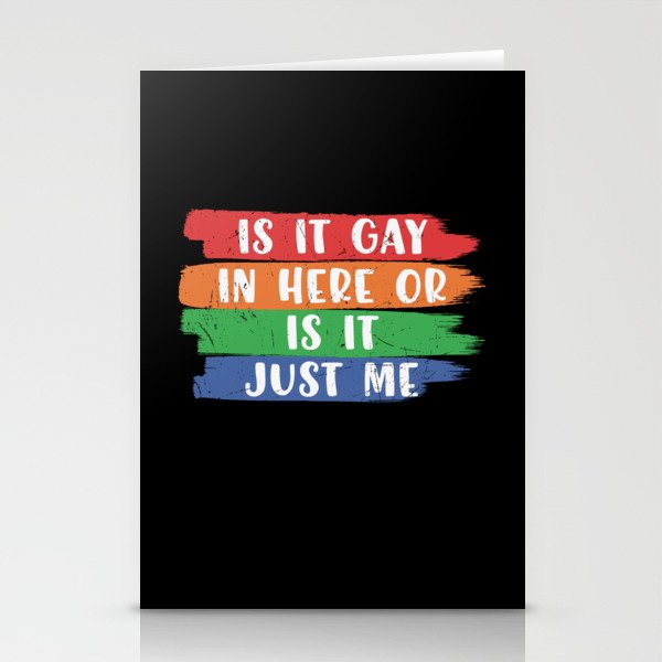 I'm Not Gay I Am Super Gay Lesbian LGBT Kitty Cat Stationery Cards