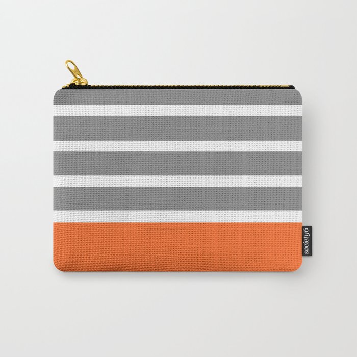 Orange Stripe Carry-All Pouch