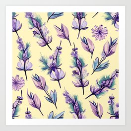 Lavender Cream Art Print