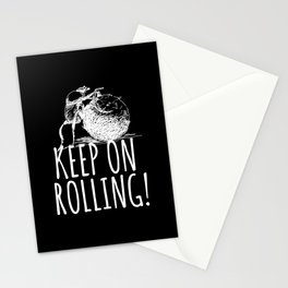 Dung Beetle Beetle Keep On Rolling Stationery Card