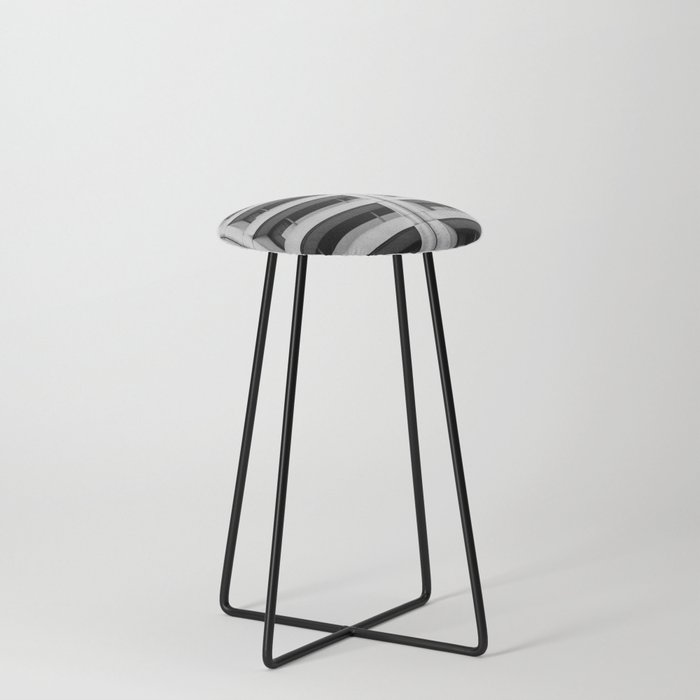 Black and White Apartment Windows Counter Stool