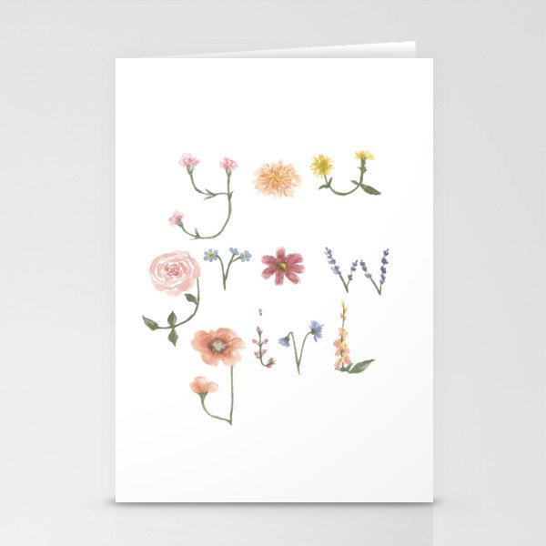 you grow girl Stationery Cards