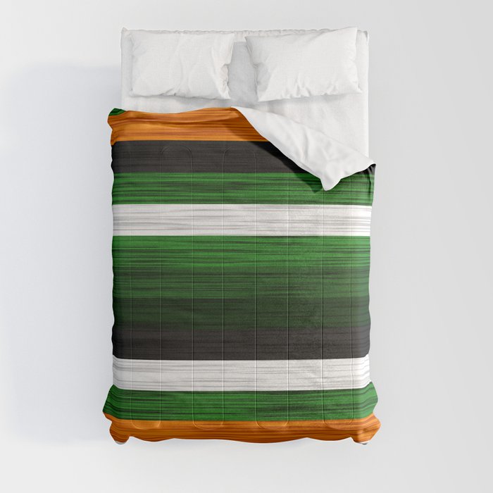 Orange and Green Patchwork 2 Comforter