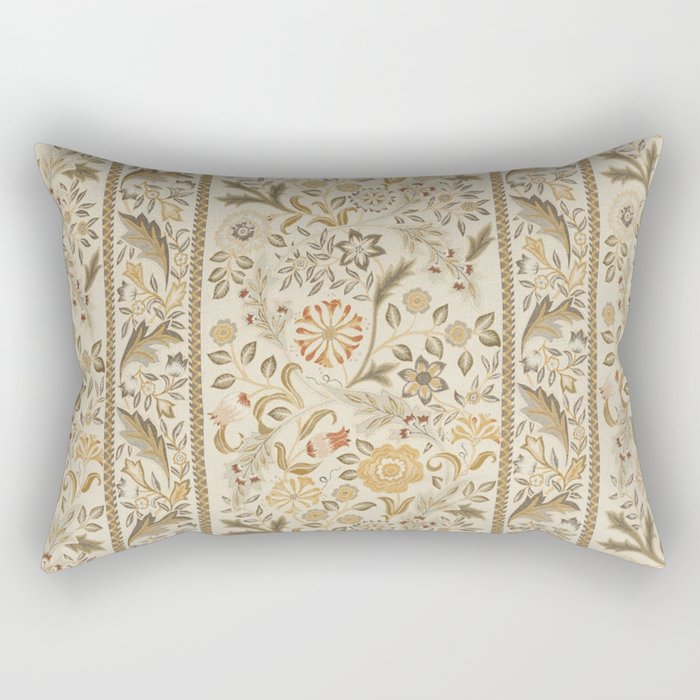 William Morris Vintage Wilhelmina Weave Lethaby Linen Cream Rectangular Pillow