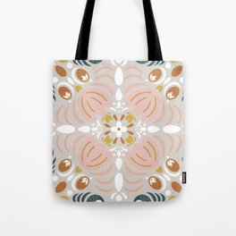 Symmetric Bloom: Rosette Mandala & Petal Elegance Tote Bag