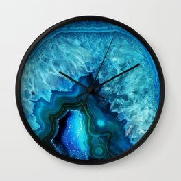 Bright Blue Agate Wall Clock