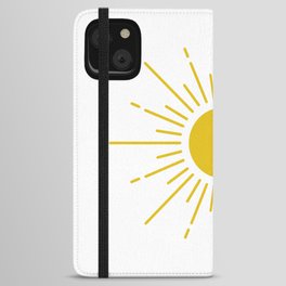 Minimalist Sun (gold) iPhone Wallet Case