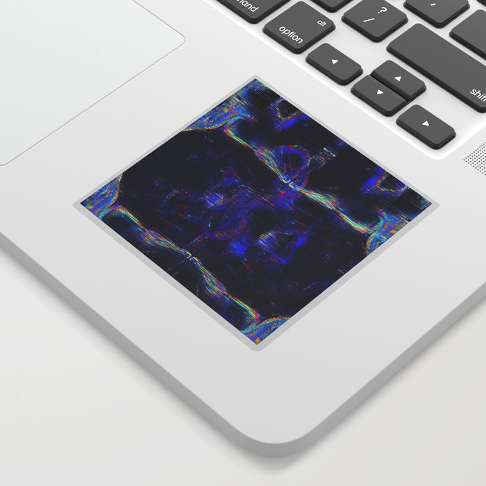 Abstract disco blue Sticker