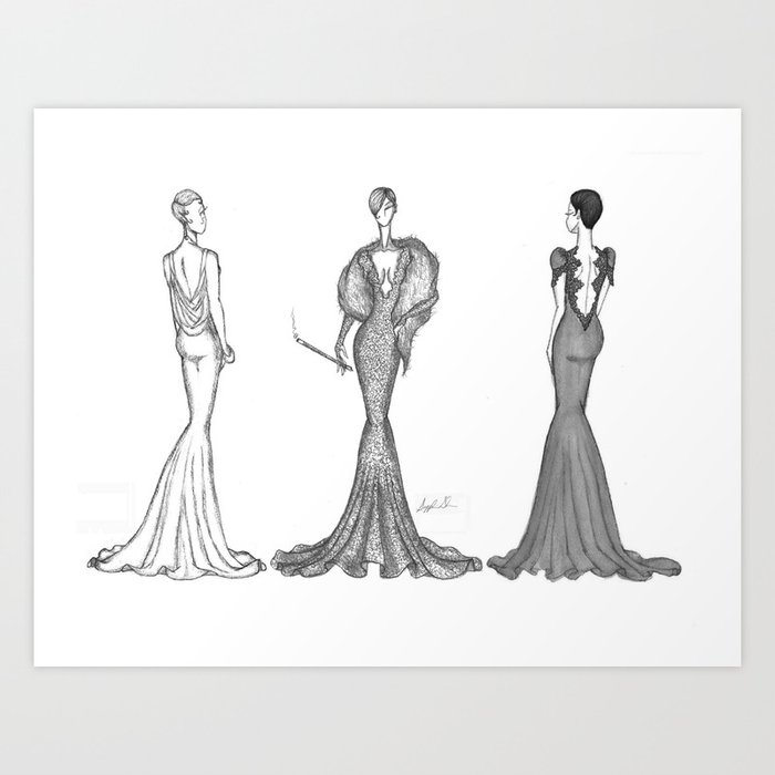 Trio Ladies Art Print