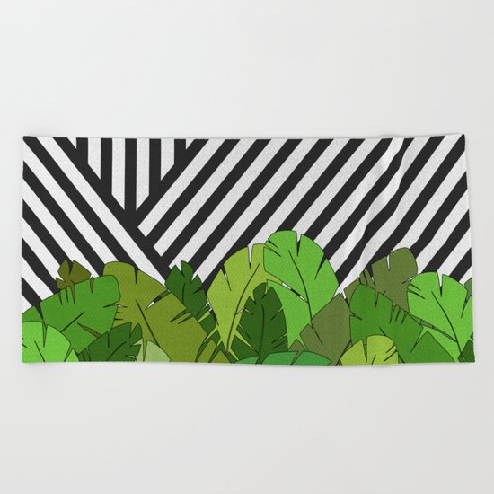 Green Direction Beach Towel