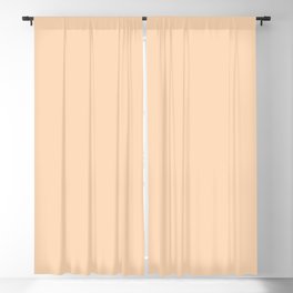 Mid Century Modern Pastel Peach Solid Blackout Curtain