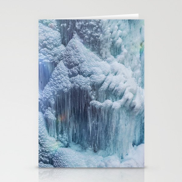 Frozen Waterfall in Banff, Alberta Stationery Cards