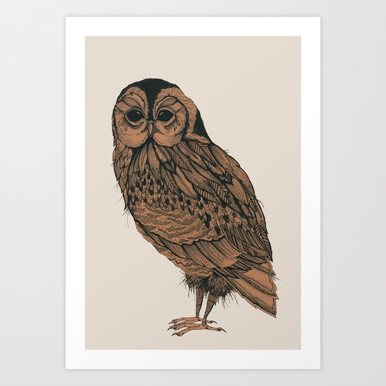 Heaton Owl Art Print