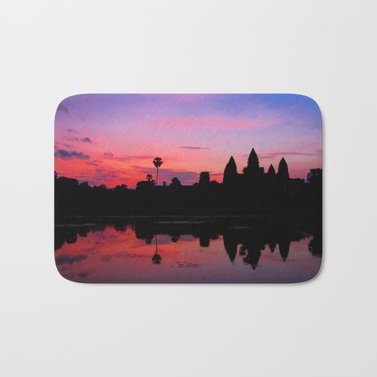 Angkor Wat Sunrise Reflection Bath Mat