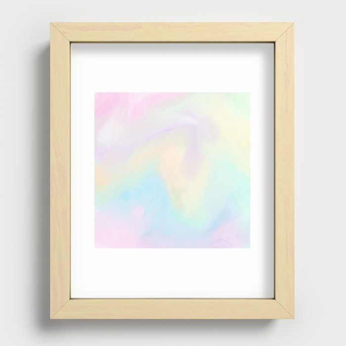 Aesthetic watercolor modern tie dye Recessed Framed Print