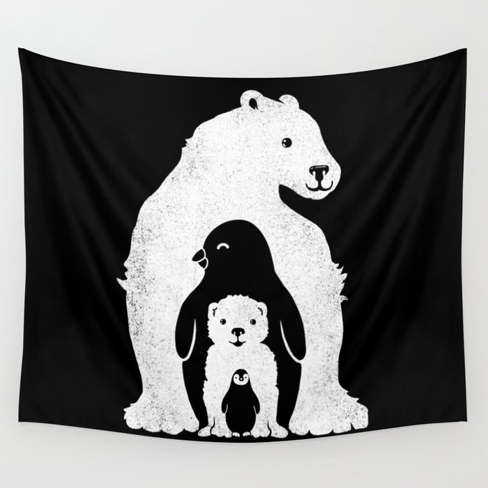 Arctic Friends Wall Tapestry