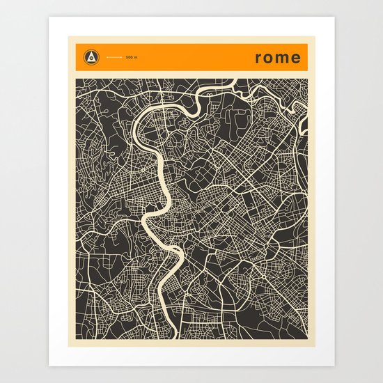 ROME Map Art Print