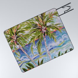 Palm Trees by Karen Fields Picnic Blanket