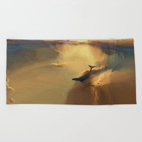 In the sea of gold Beach Towel