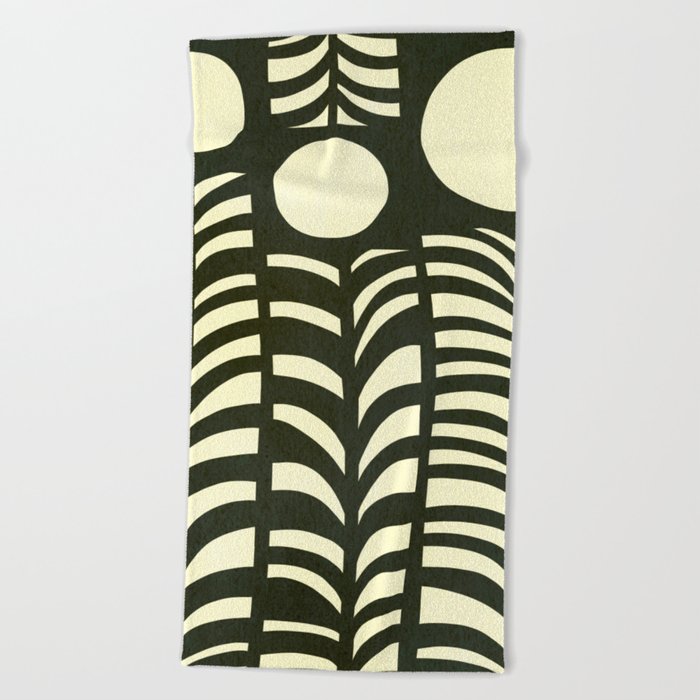 Abstract-botanical 31 Beach Towel by atelier j