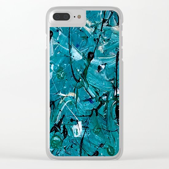Green Chaos Clear iPhone Case