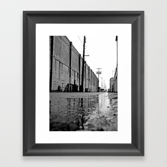 Gritty urban alley Framed Art Print