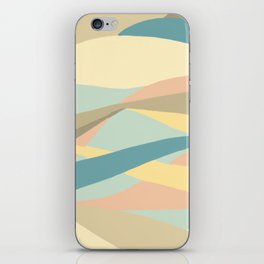 Pastel colored waves iPhone Skin