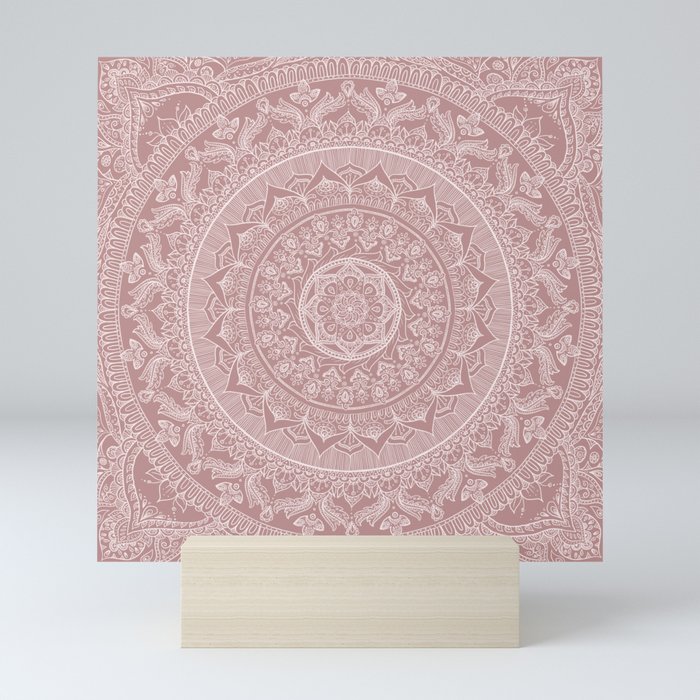 Mandala - Powder pink Mini Art Print