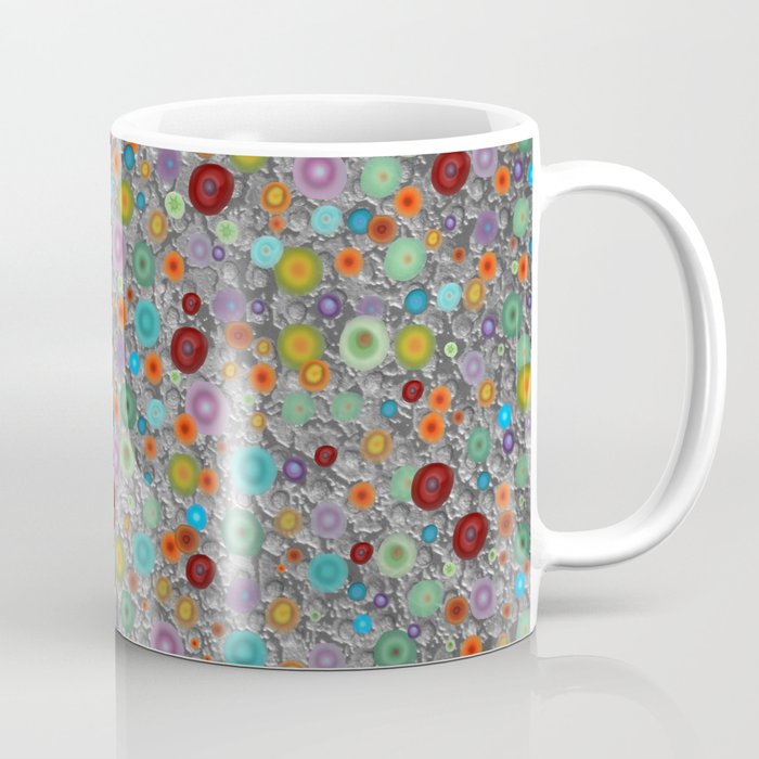 Playful Watercolor dots pattern - silver Coffee Mug