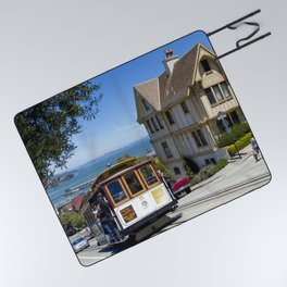 Cable car on Hyde street in San Francisco Picnic Blanket