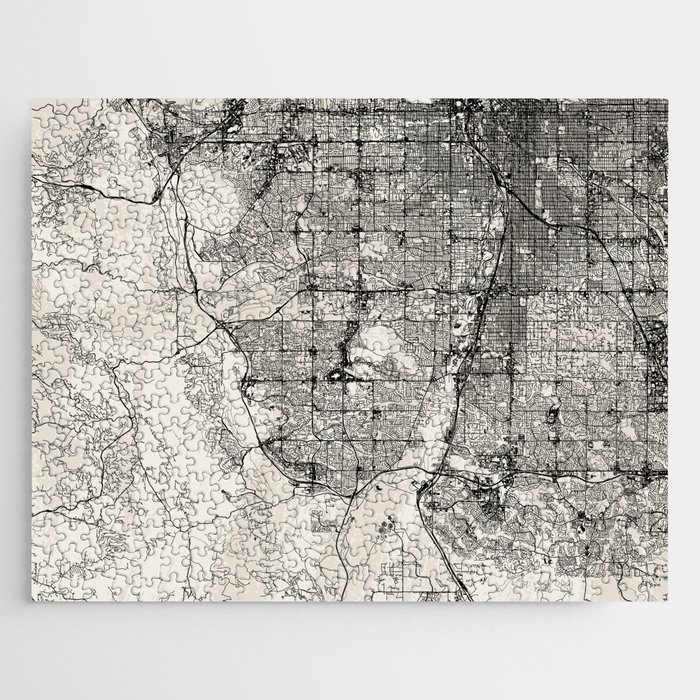 Lakewood, USA - City Map Drawing Jigsaw Puzzle