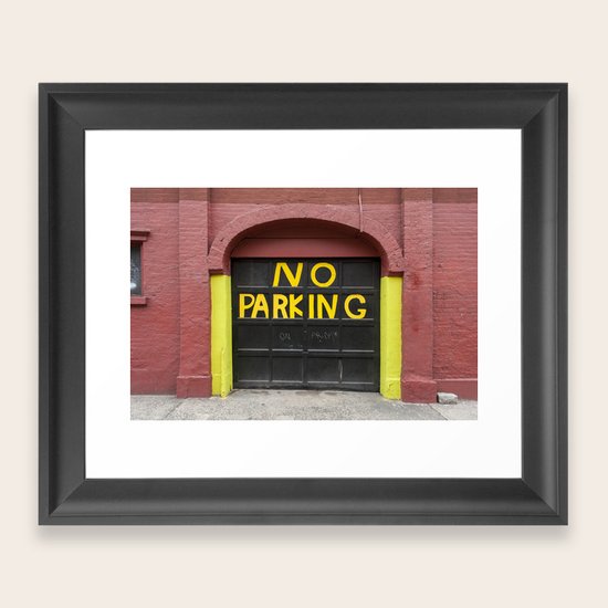 No Parking Framed Art Print