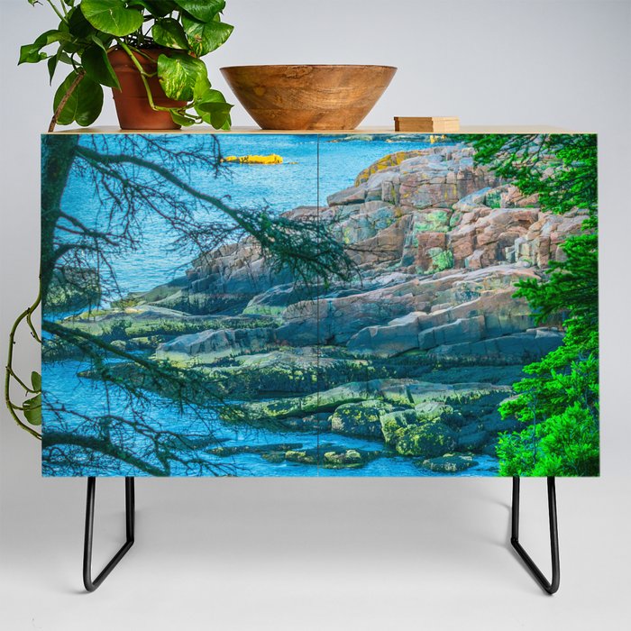 Acadia National Park Forest Coast View Credenza