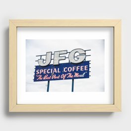 JFG Coffee Sign Recessed Framed Print