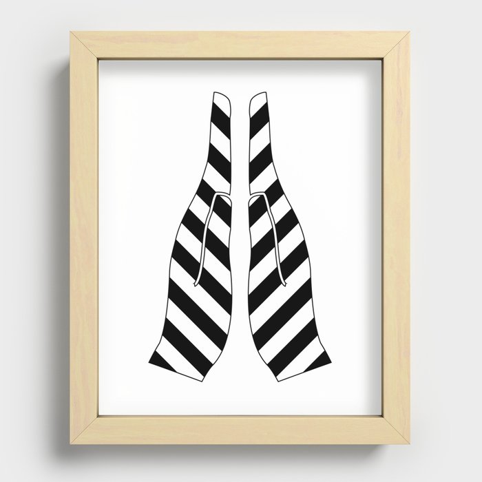 Striped Namaste Recessed Framed Print