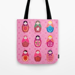 Matryoshka dolls pink Tote Bag