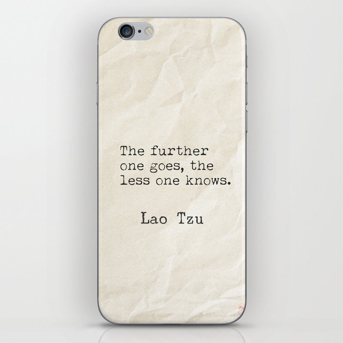 La Tzu. The further one goes.. iPhone Skin