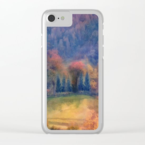 Fall landscape Clear iPhone Case