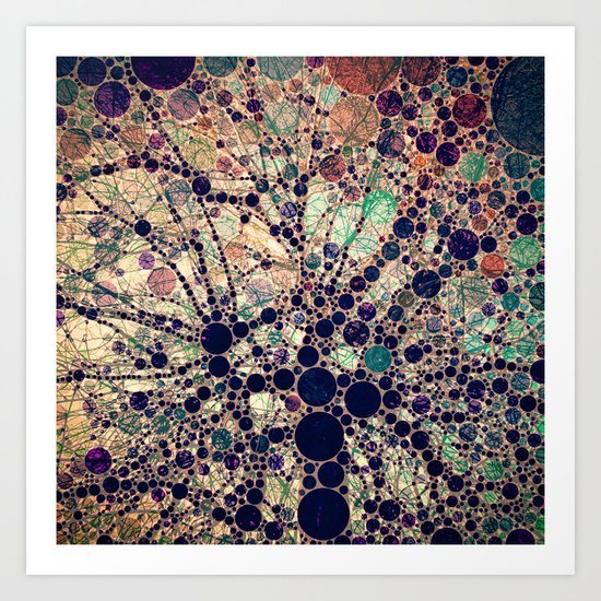 Colorful tree loves you and me. Art Print