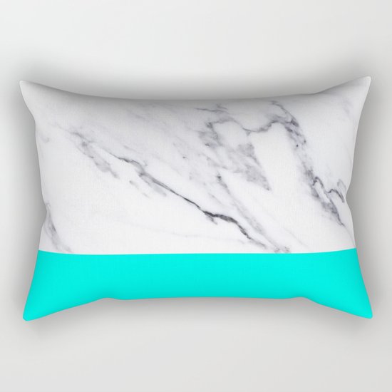 Marble Blue Luxury iPhone Case and Throw Pillow Design Rectangular Pillow