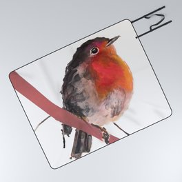 Cute Robin - bird print  Picnic Blanket