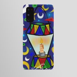 Colorful Ramadan Kareem celebration with lantern, stars and moon crescents on blue background Android Case
