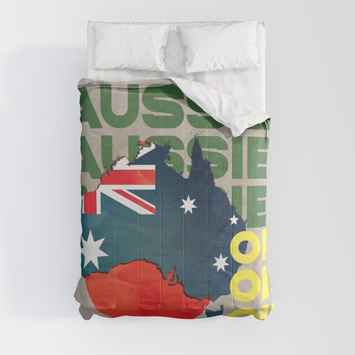 Vintage Team Australia Art Comforter