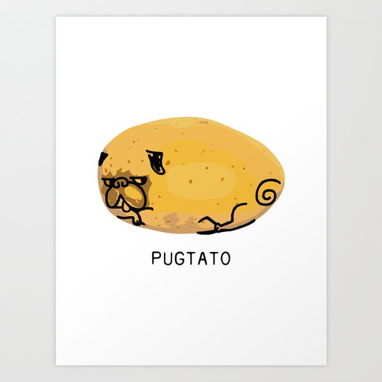 Pugtato Art Print