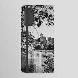 Autumn Fall in Central Park in New York City black and white Android Wallet Case