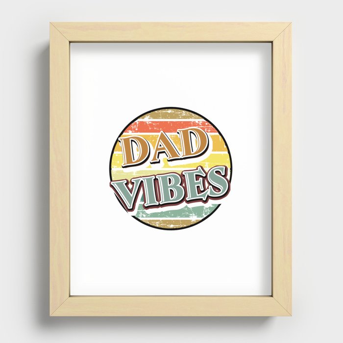 Dad vibes retro sunset Fathersday 2022 gift Recessed Framed Print