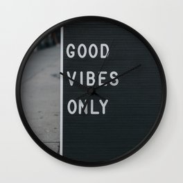 GOOD VIBES ONLY Wall Clock